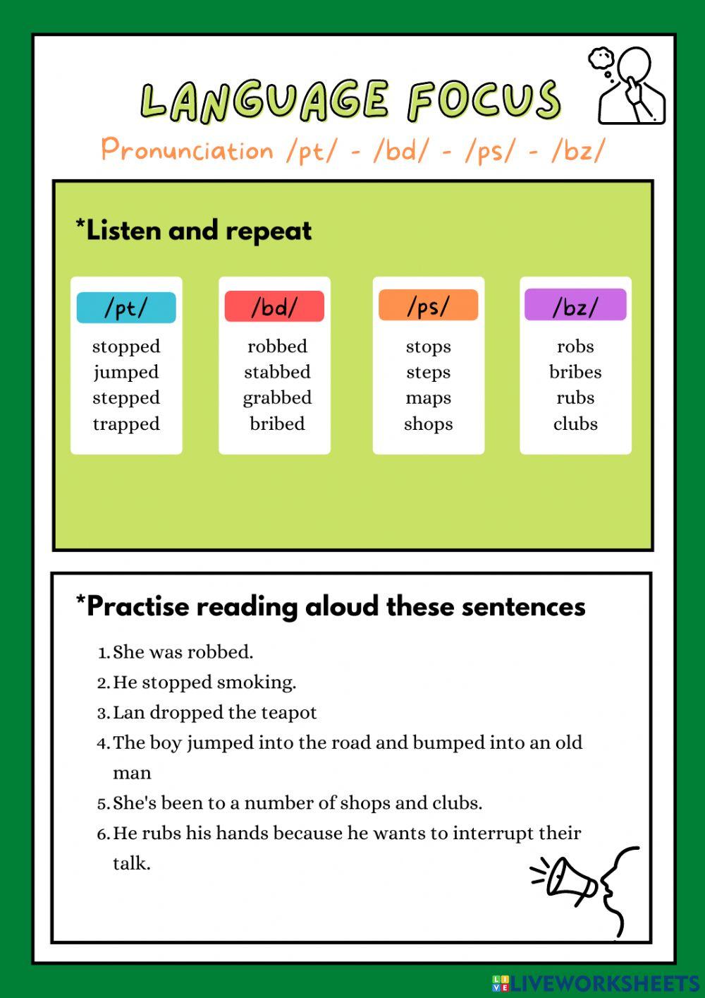 CALT SA1803 Language Focus (Phan Hoai Bao Tran) online exercise for