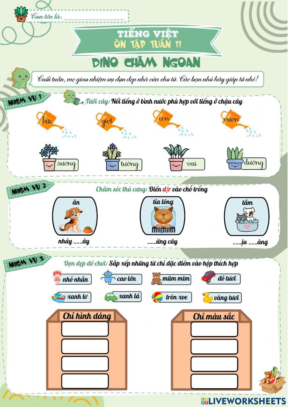 Ôn tiếng việt tuần 11