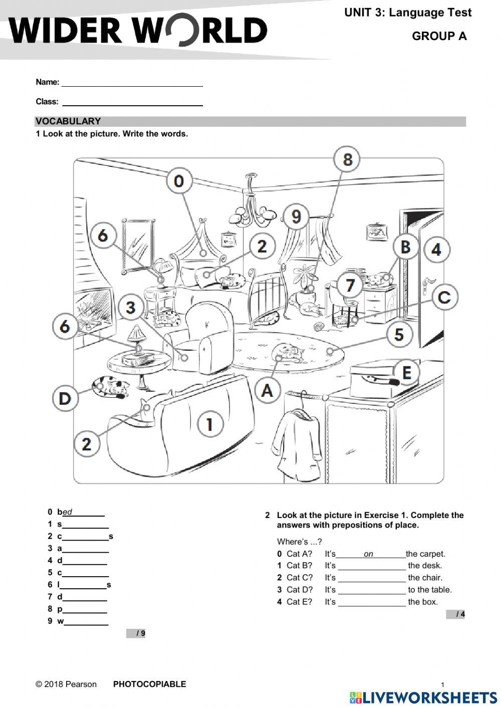 WW S Unit 3 Final Test online exercise for Live Worksheets