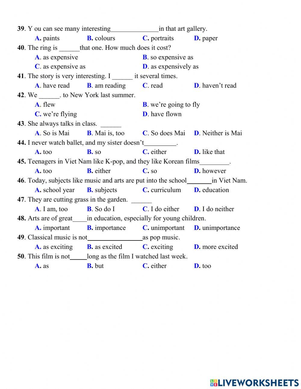 English 7unit 4 multiplechoice 2