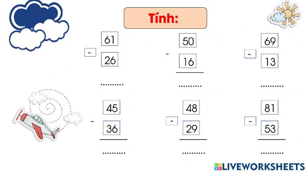 Phiếu bài tập Toán
