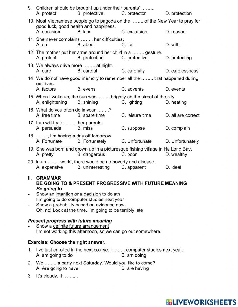 MOET English Grade 10 Uniit 6