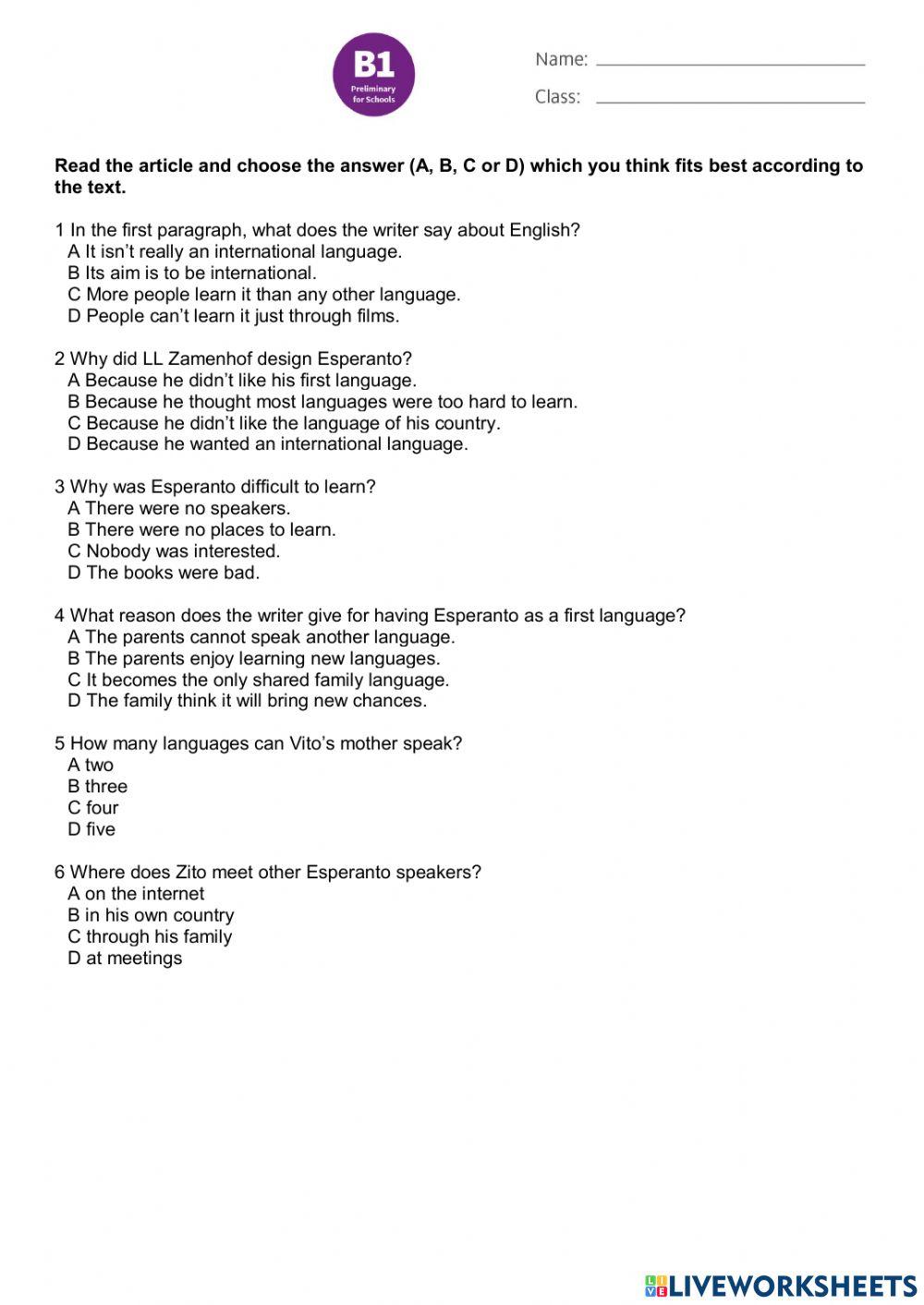 B1 GExp  Reading December 21