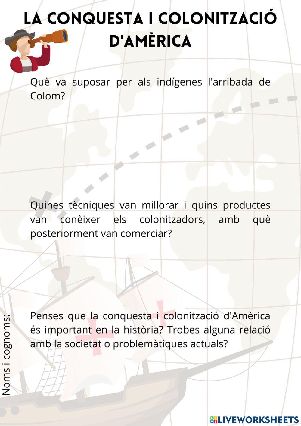 La conquesta i colonització d'Amèrica