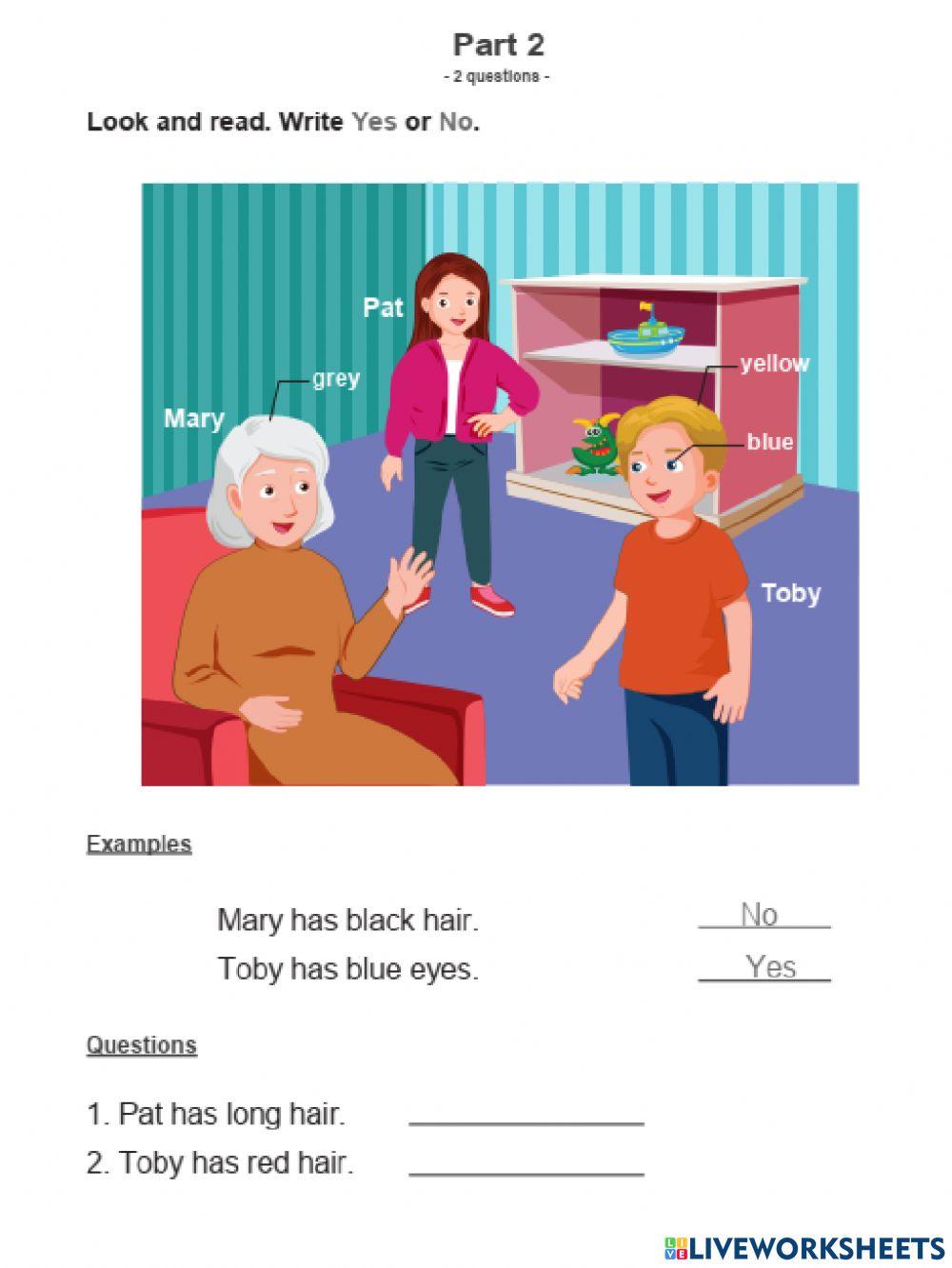 Reading and writing test