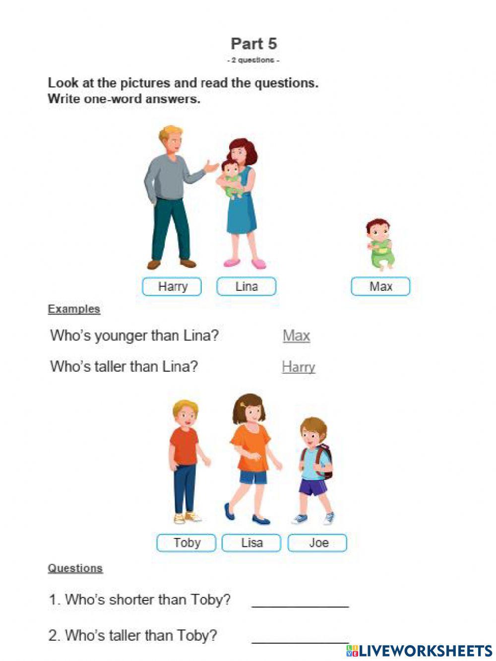Reading and writing test