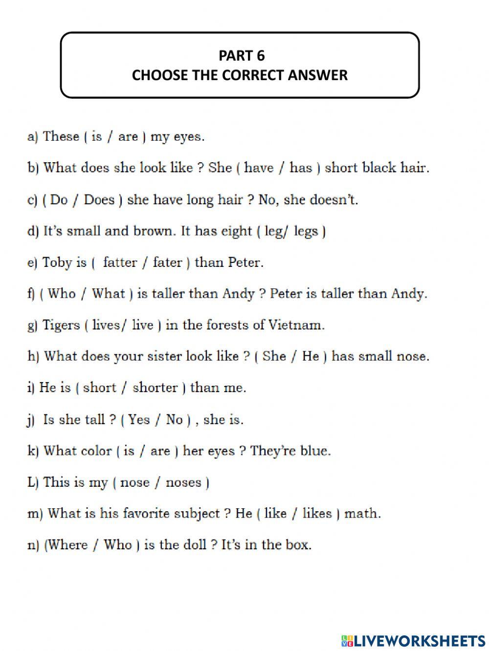 Reading and writing test