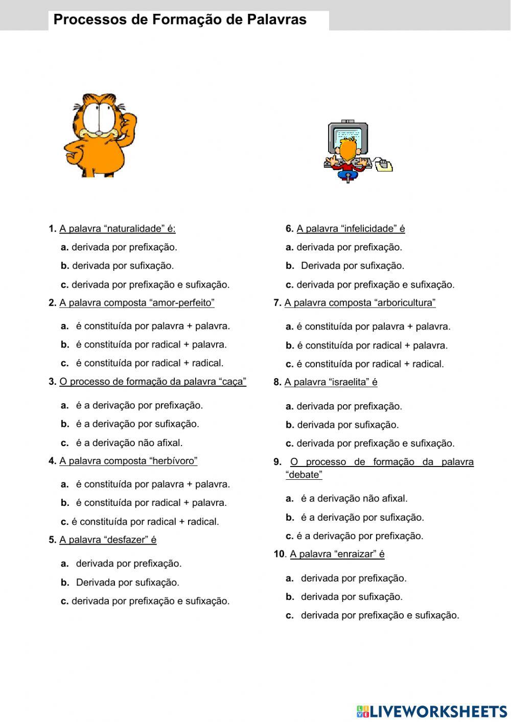 Processos de Formação de Palavras