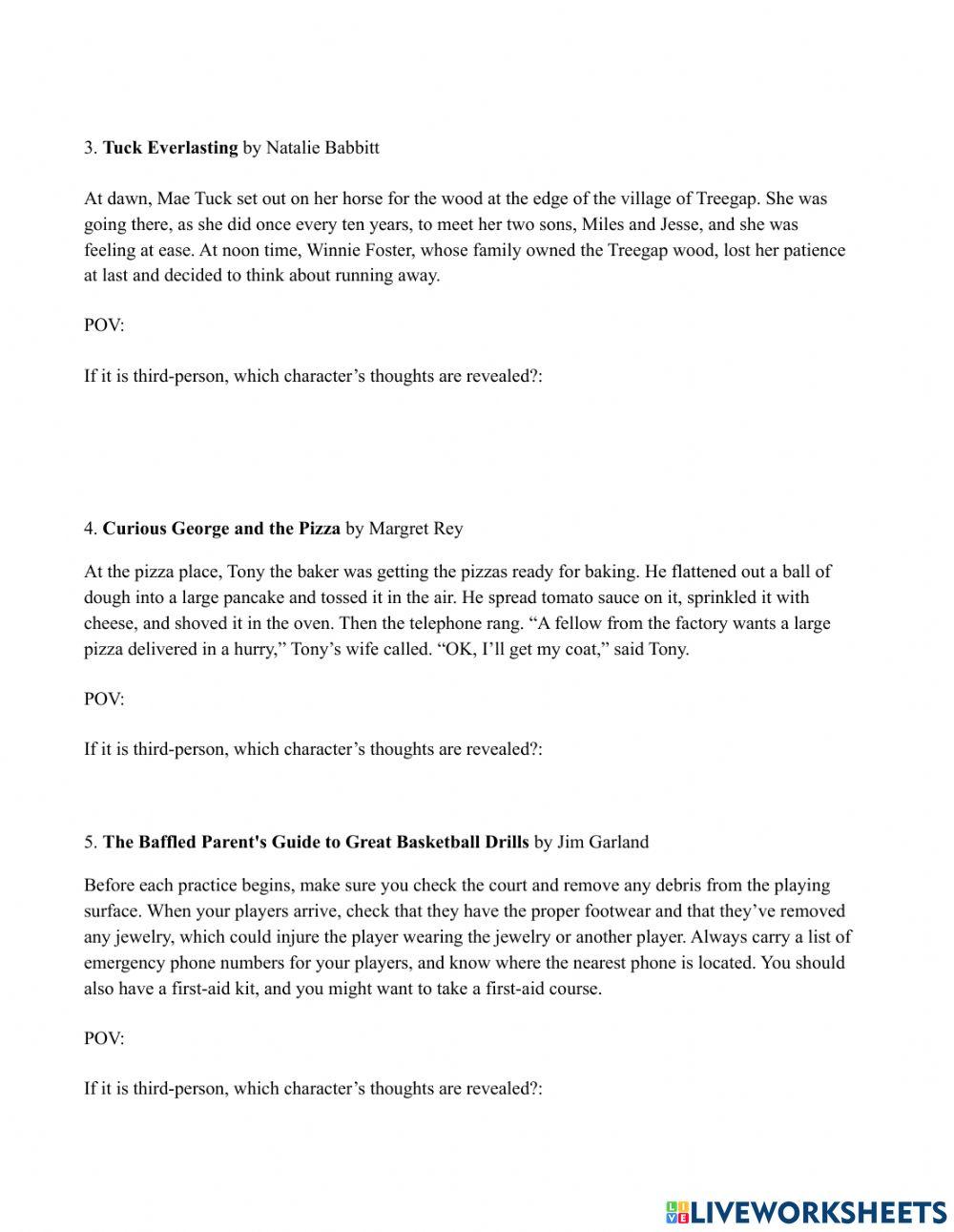 Point of View Practice 1699333 | ehrin | LiveWorksheets