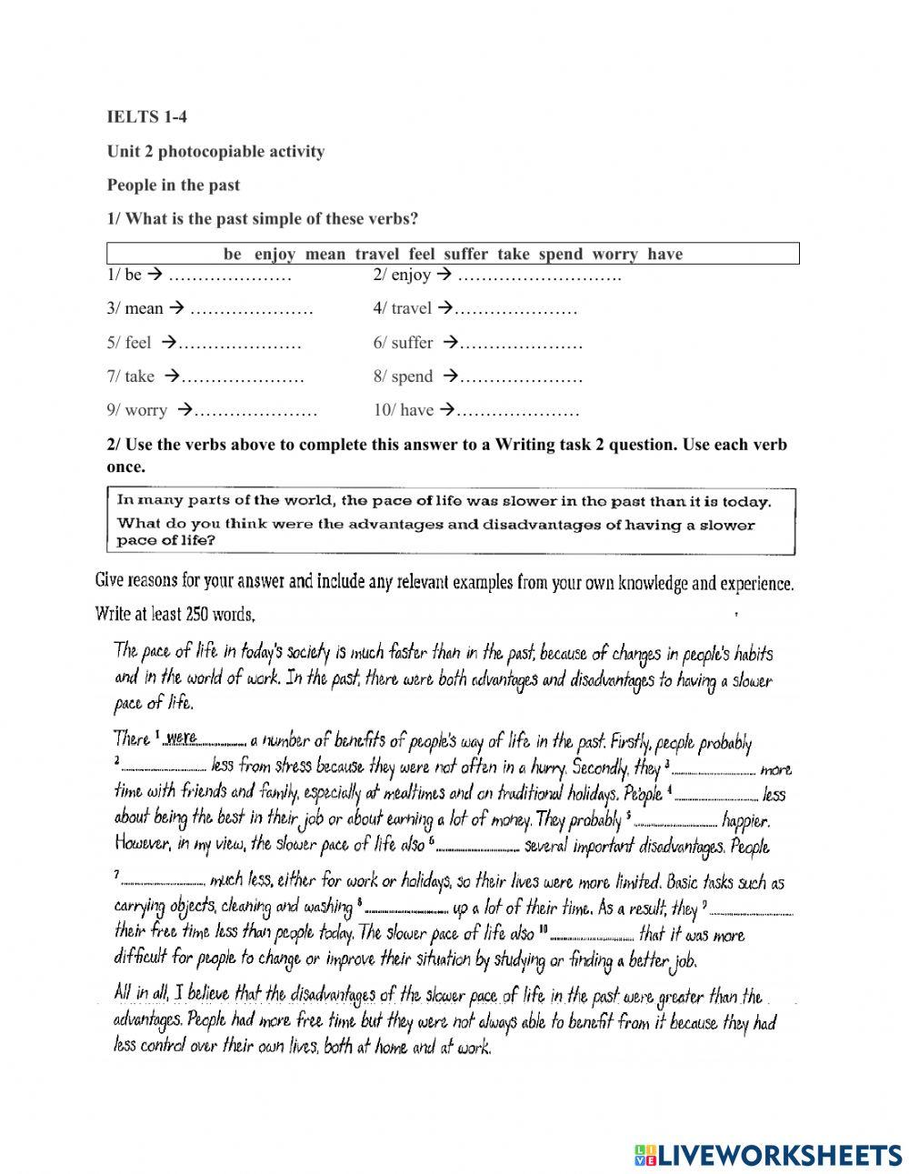 unit 2. photocopiable activity online exercise for | Live Worksheets