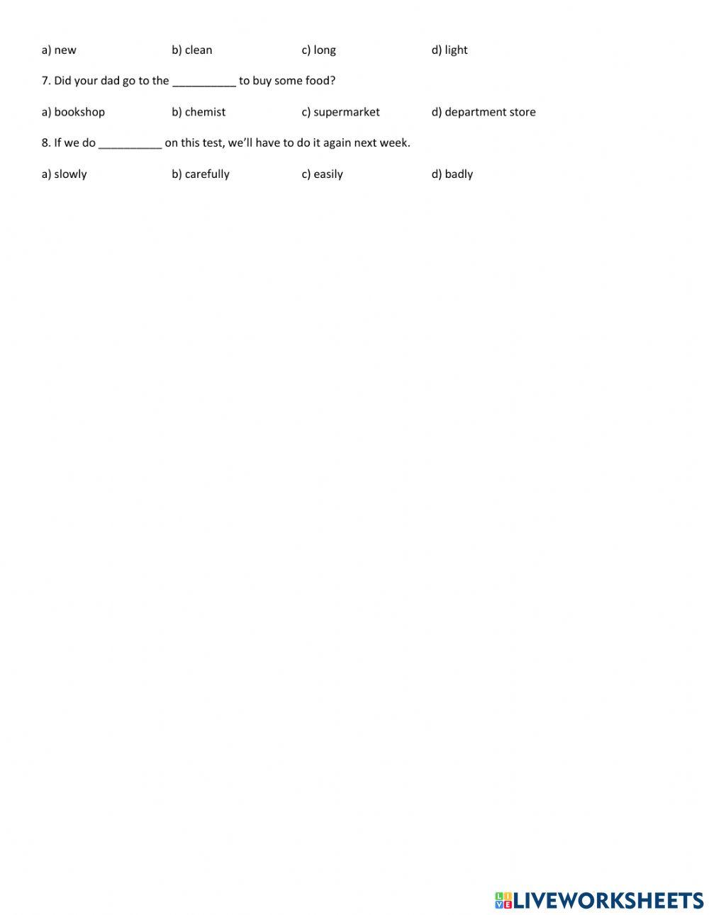 Use of English- Reading - KEY