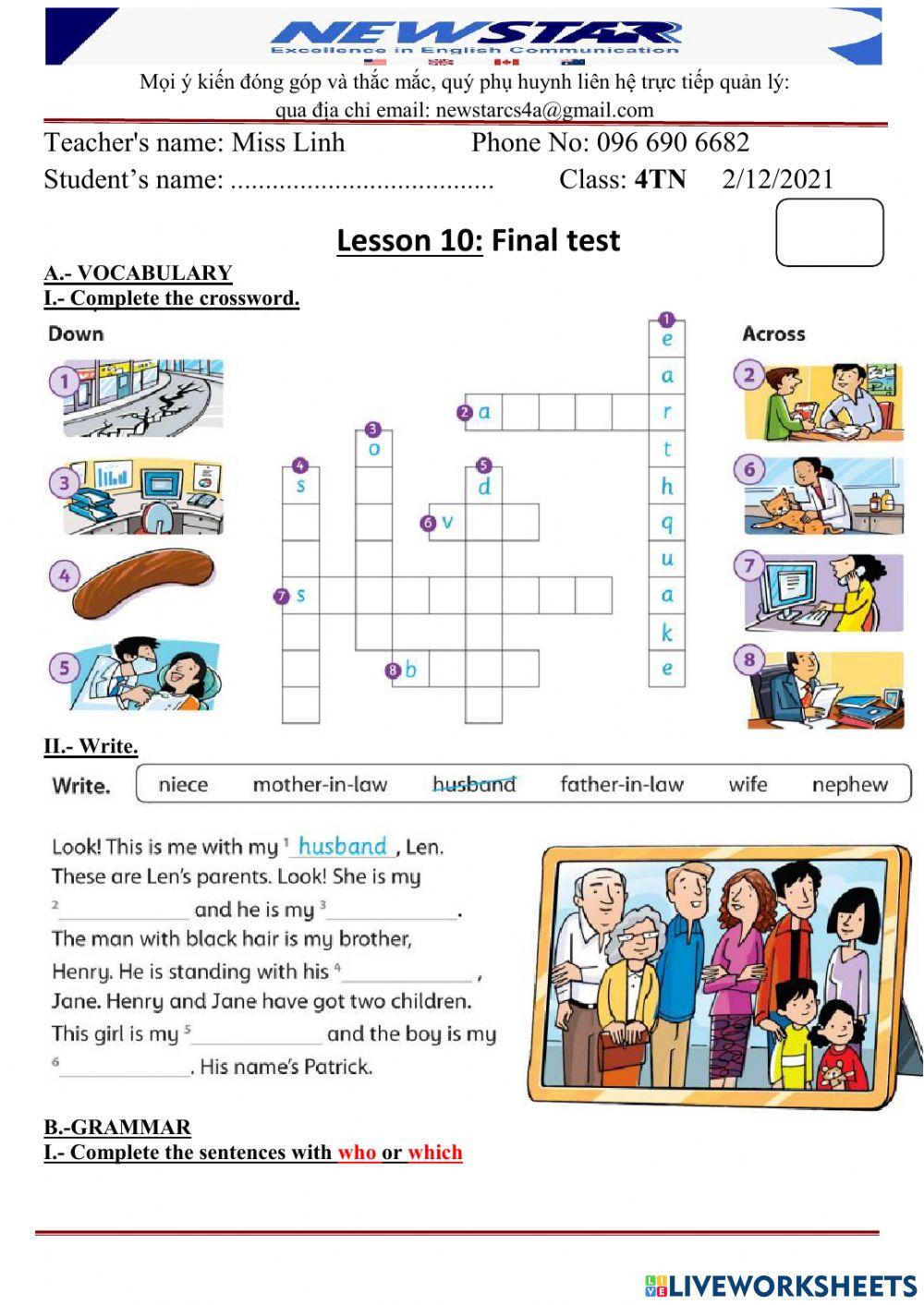 Final test Course 5 4TN