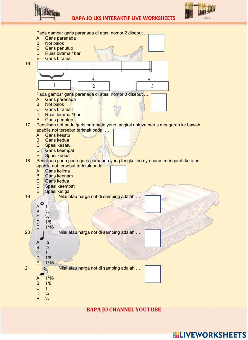 Pra pas ganjil seni budaya xi