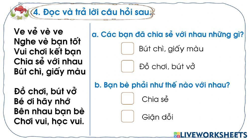 Phiếu Tiếng Việt cuối tuần 11