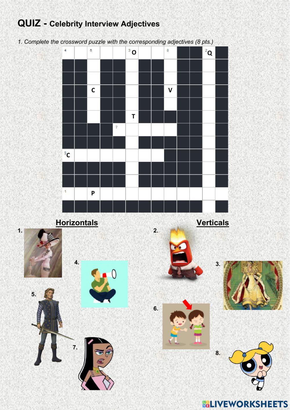 Quiz - Celebrity Interview Adjectives