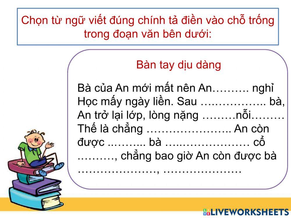 Phiếu ôn chính tả