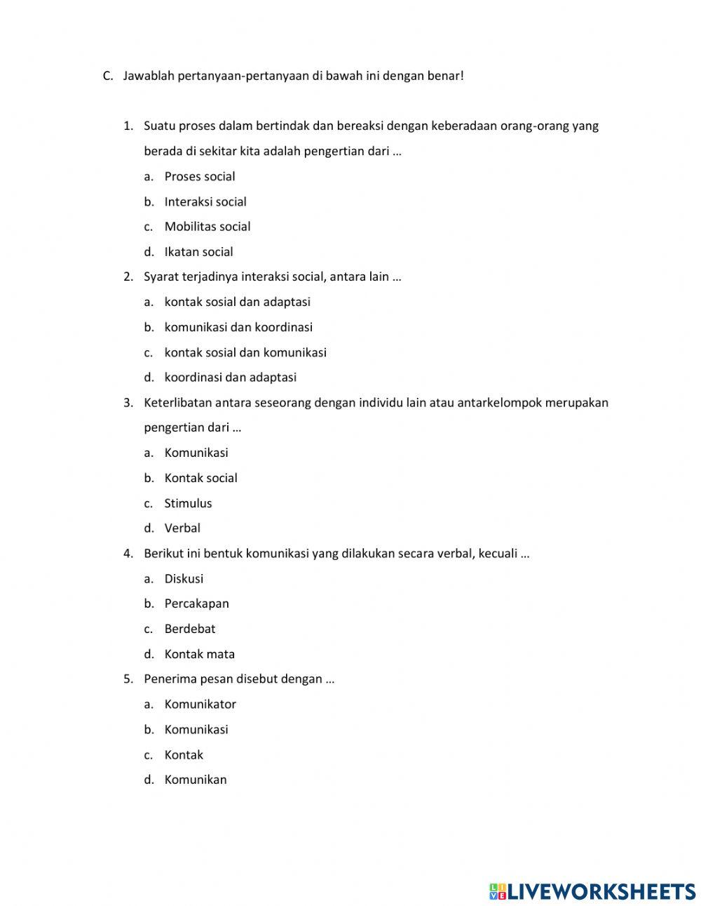 Ulangan harian 2 - kelas 7