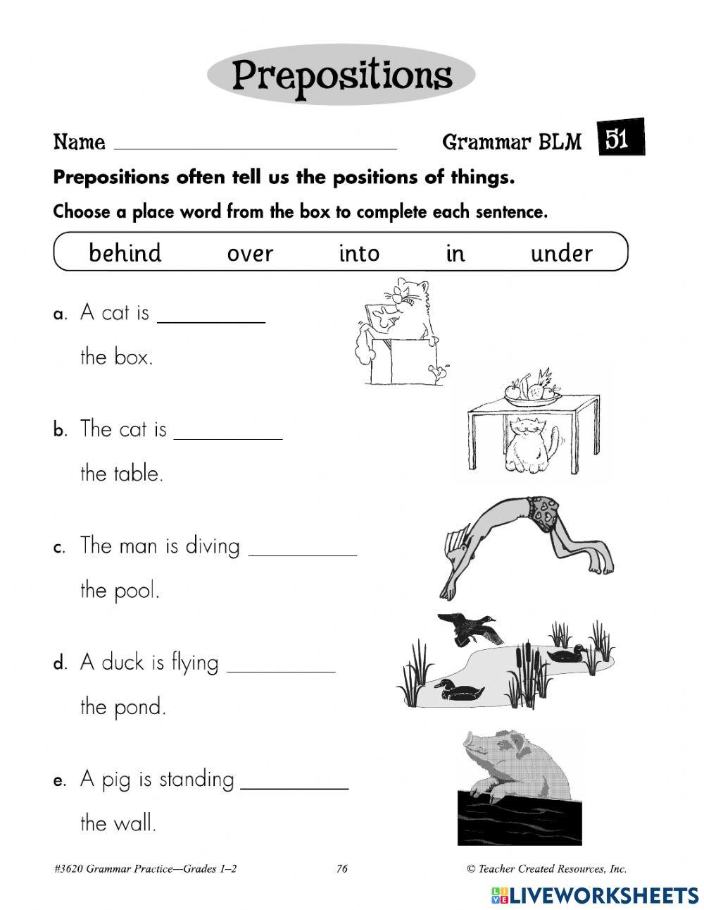Preposition-extra practice
