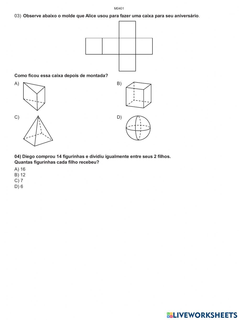 Exercicio de Matemática