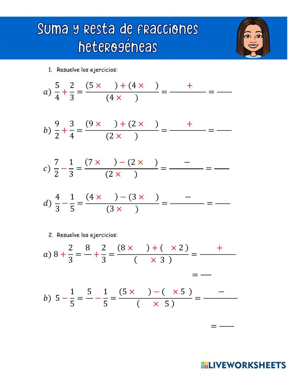 Fracciones heterogeneas