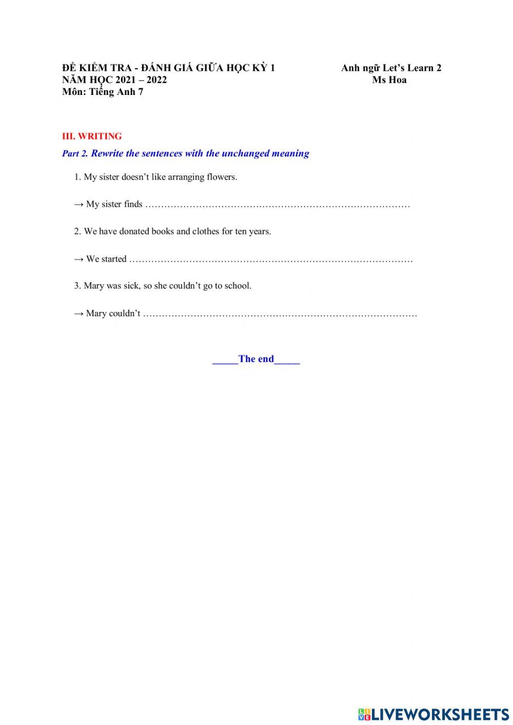 Đề kiểm tra -đánh giá giữa kỳ 1 tiếng anh 7 (III.2)