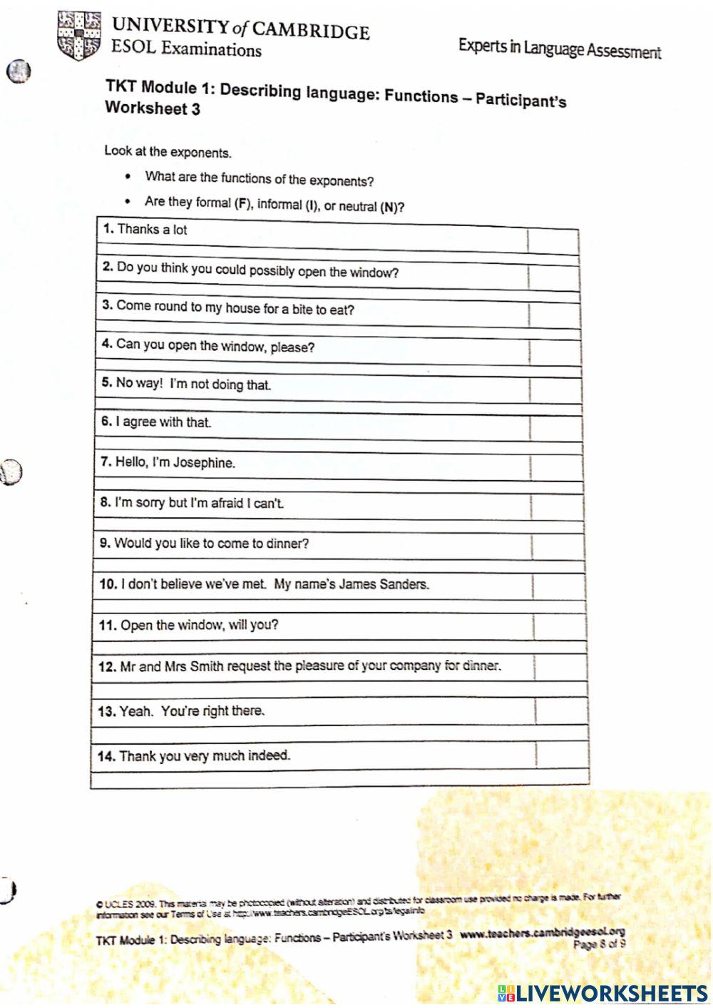 Worksheet 3 Unit 4 Functions