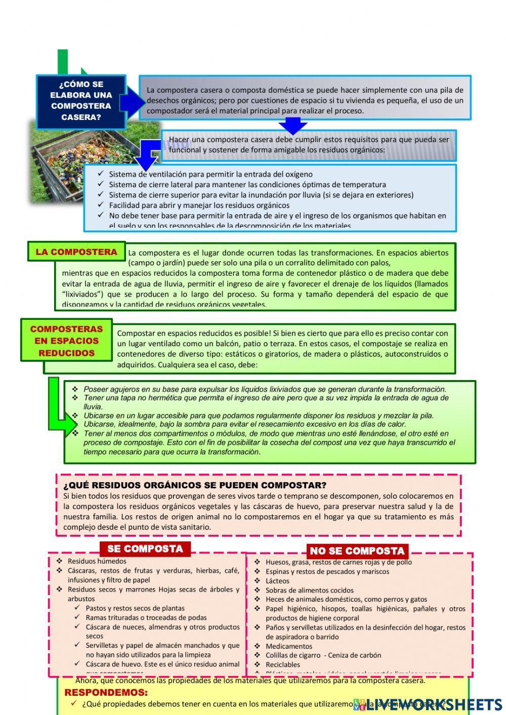 Diseñamos y elaboramos una compostera casera como una alternativa de solución