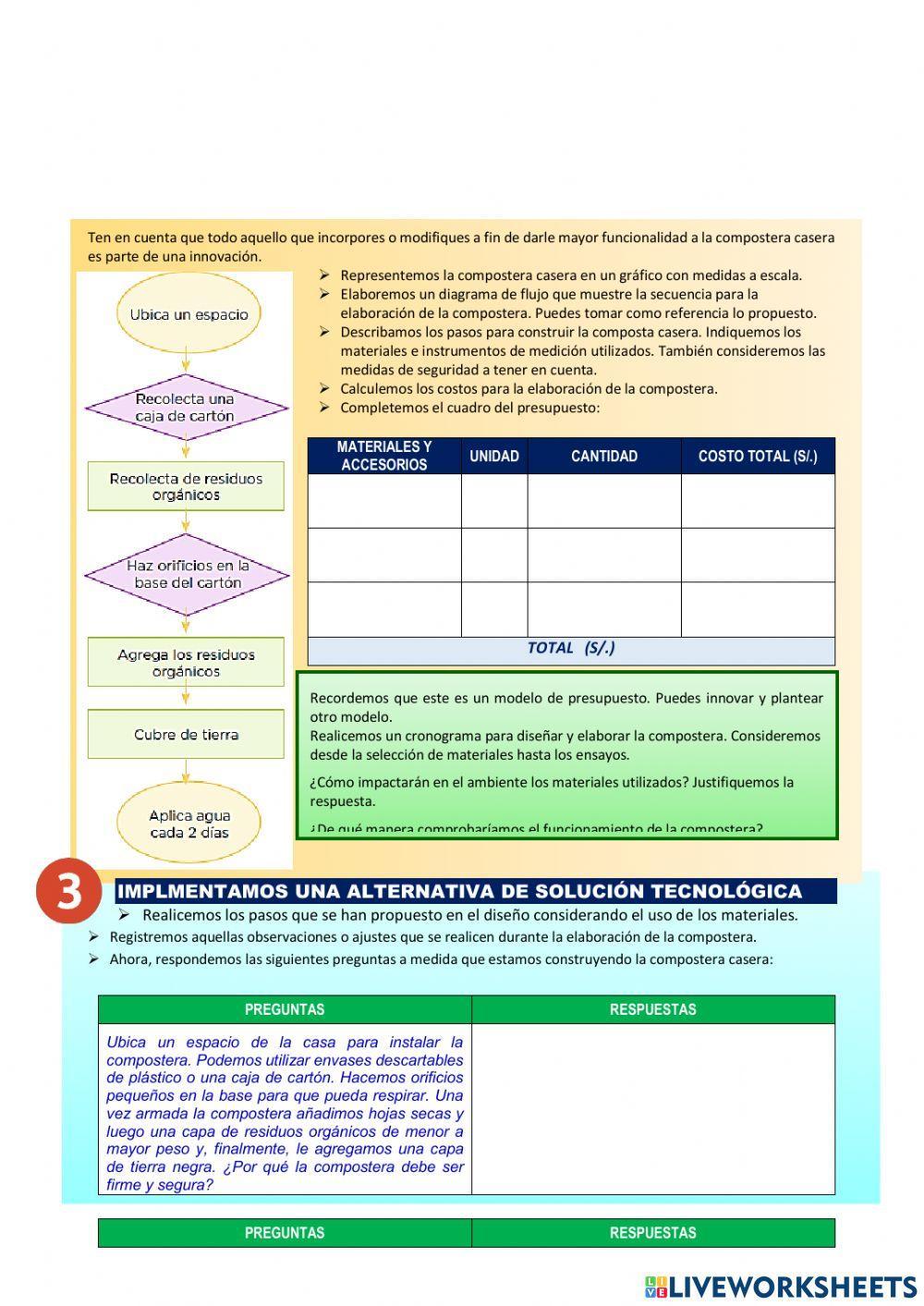 Diseñamos y elaboramos una compostera casera como una alternativa de solución