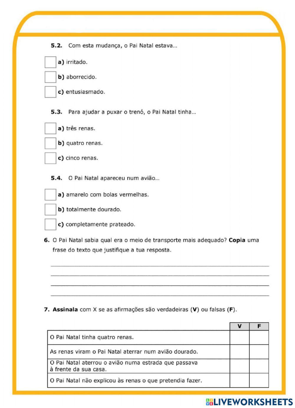 Avaliação de Português