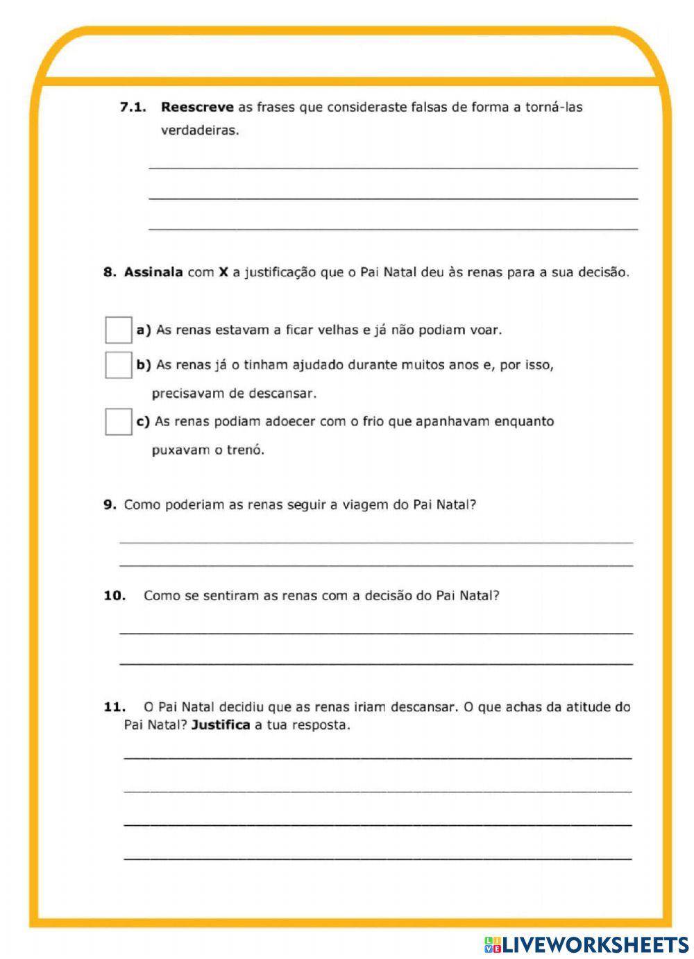 Avaliação de Português