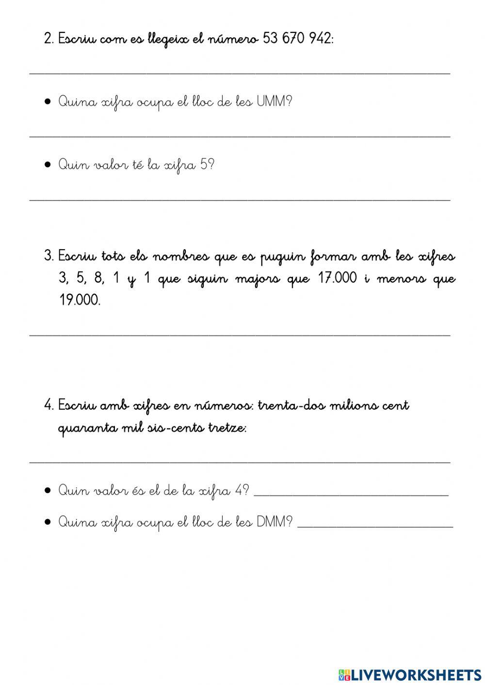 Descomposició de nombres