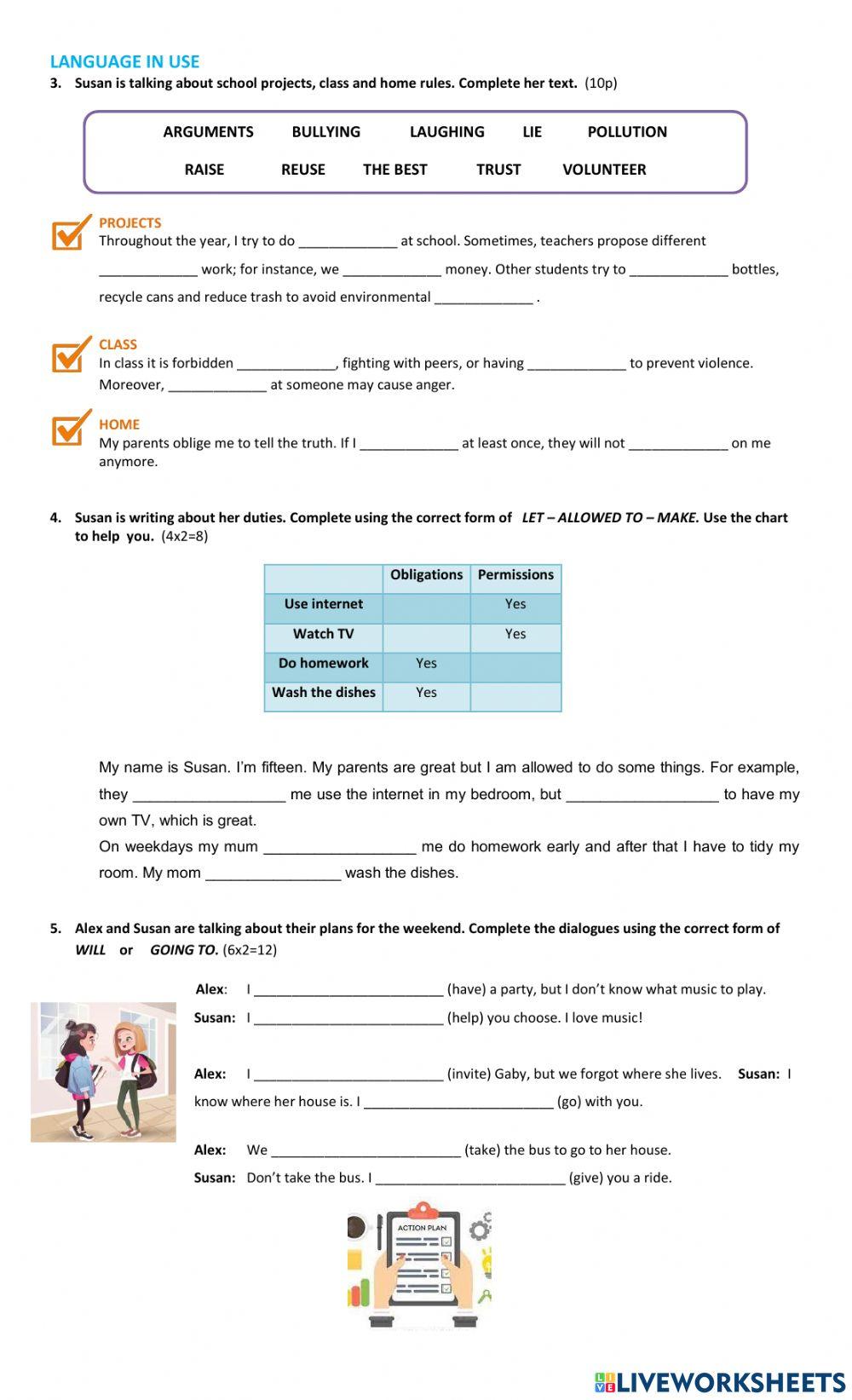 Final exam online exercise for INTE Live Worksheets