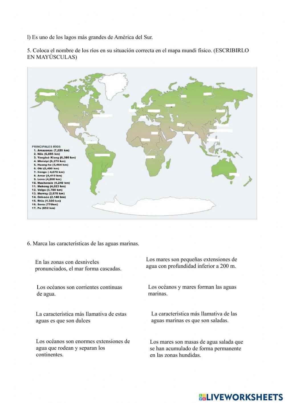 Las aguas (geografía) 1º eso