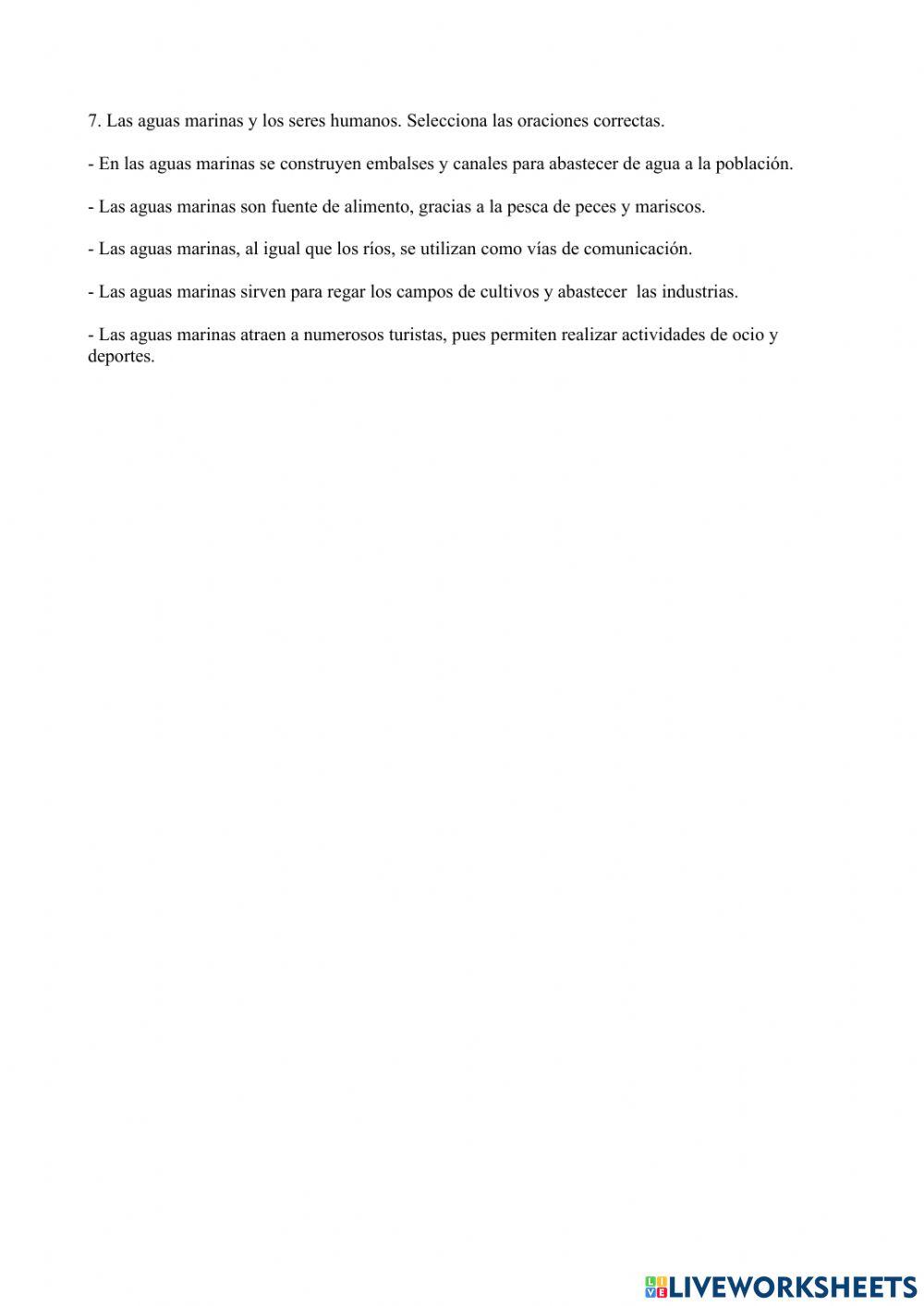 Las aguas (geografía) 1º eso