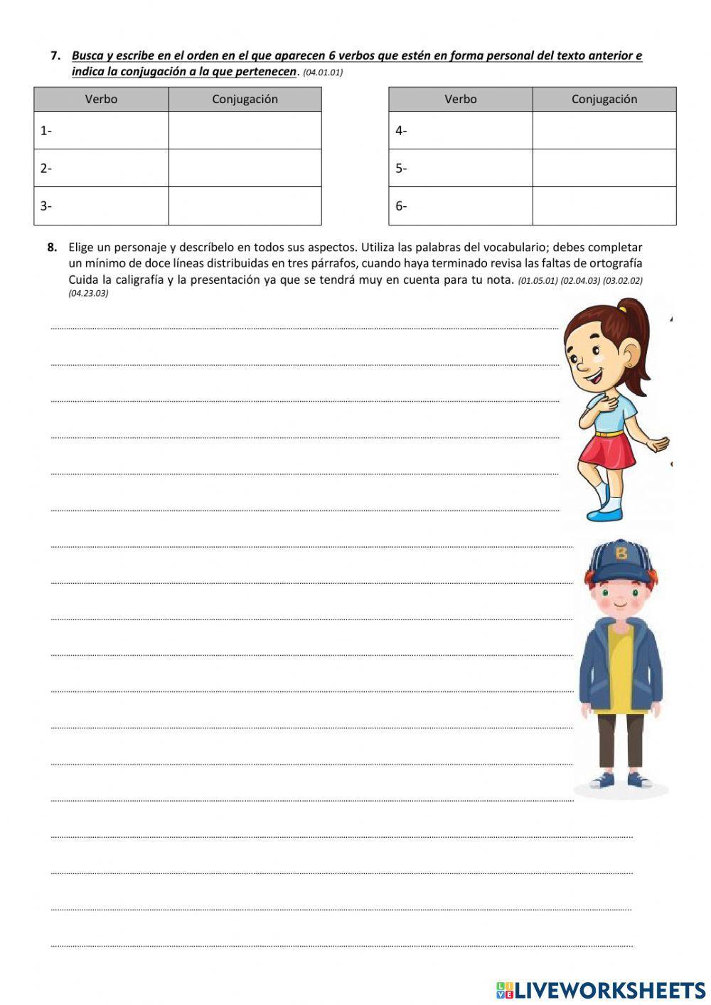 Control unidad 4 de lengua