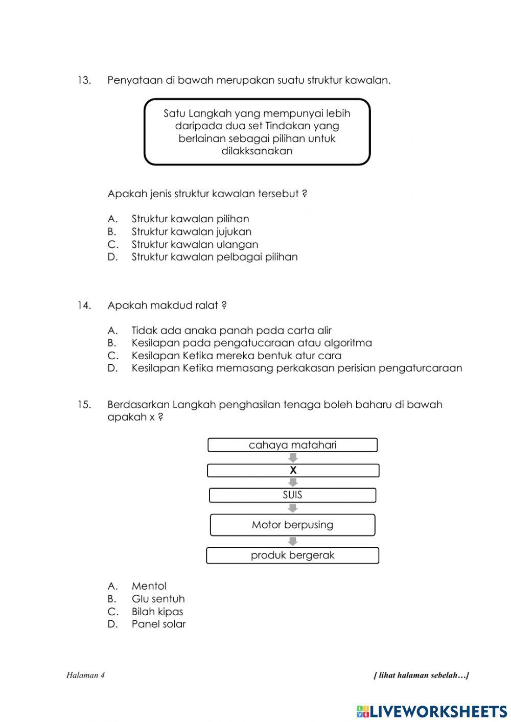 Penilaian sumatif rbt tahun 5