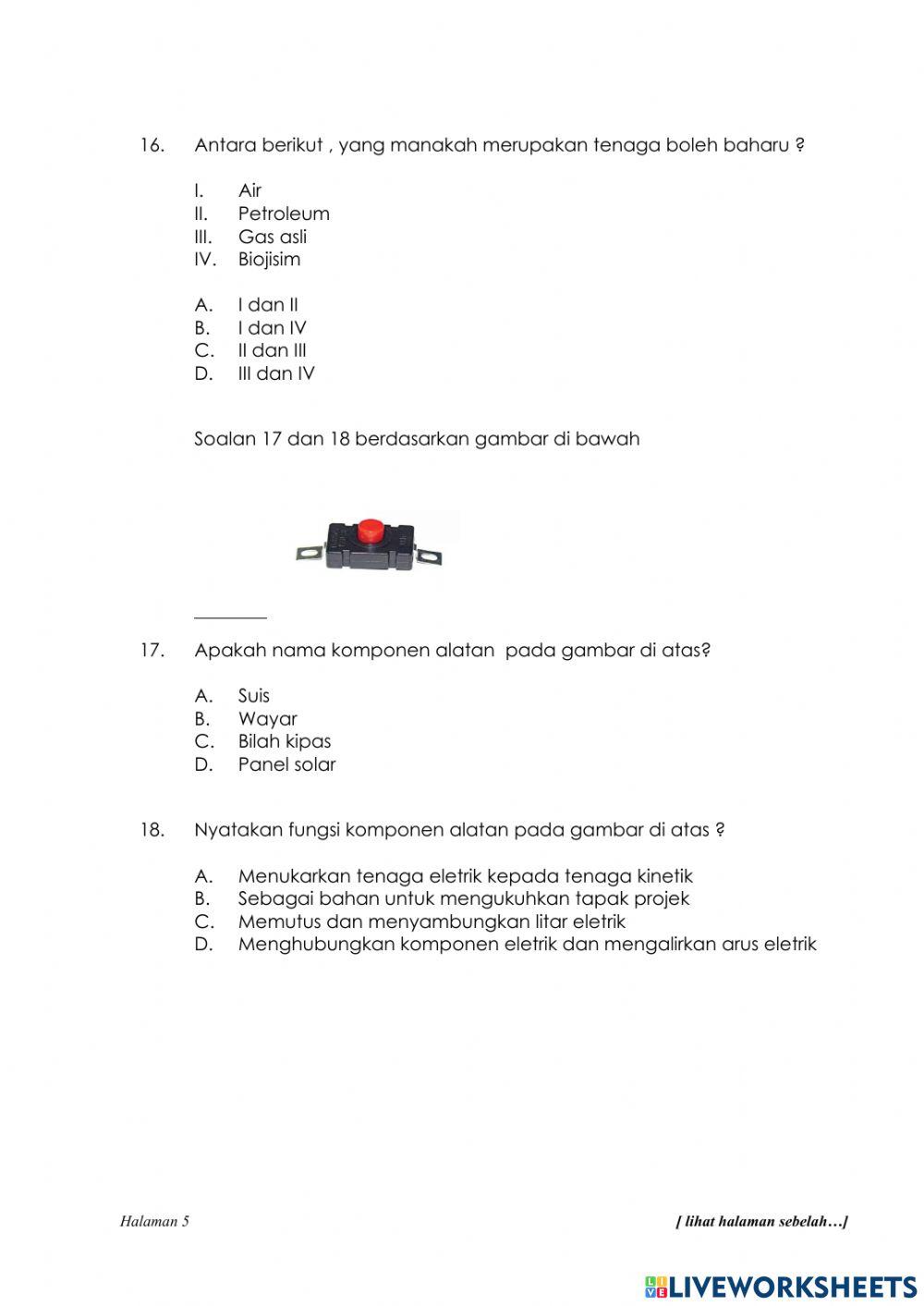 Penilaian sumatif rbt tahun 5