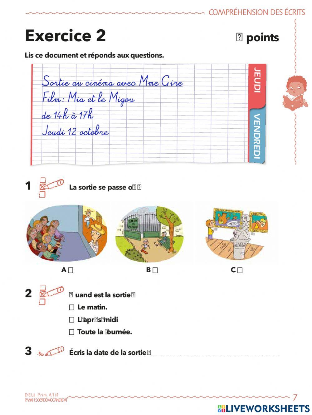 delf-a1-1-online-exercise-for-live-worksheets