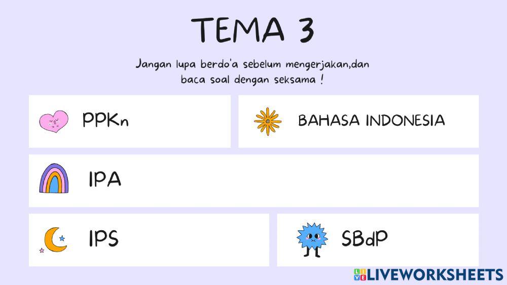 Soal PAS 1 tema 3