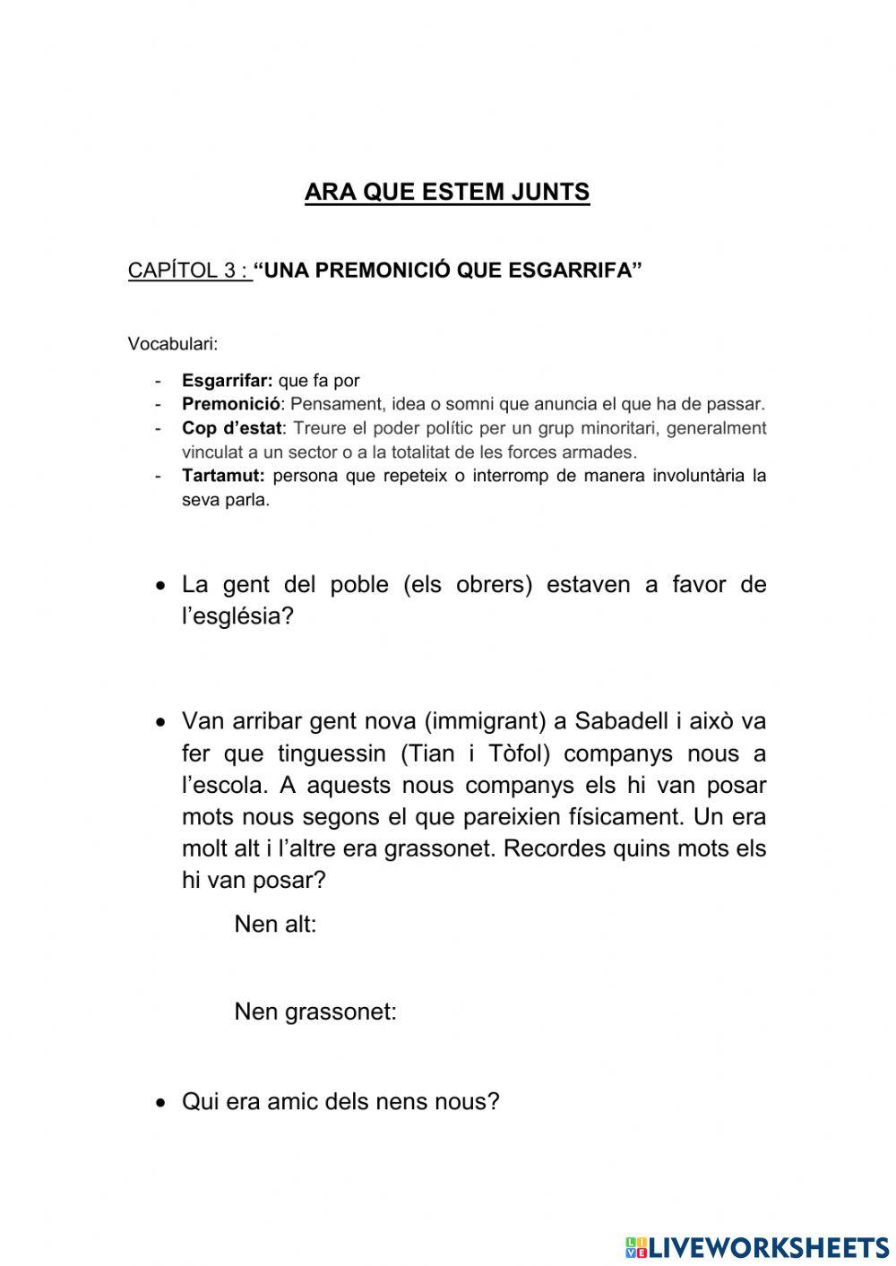 ARA QUE ESTEM JUNTS: CAPÍTOL 3