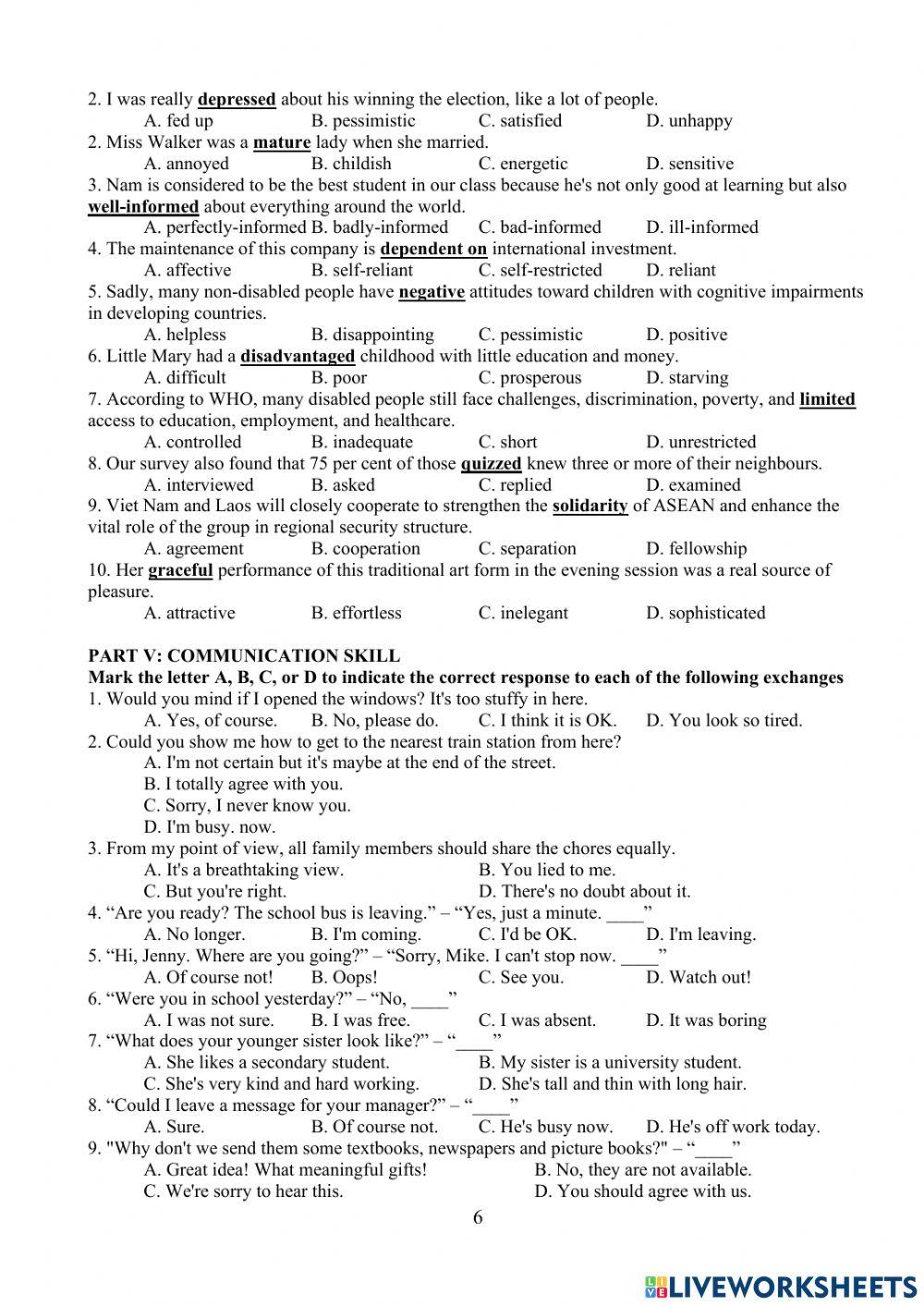 Ôn tập thi HK1 - ANH 11 - P1