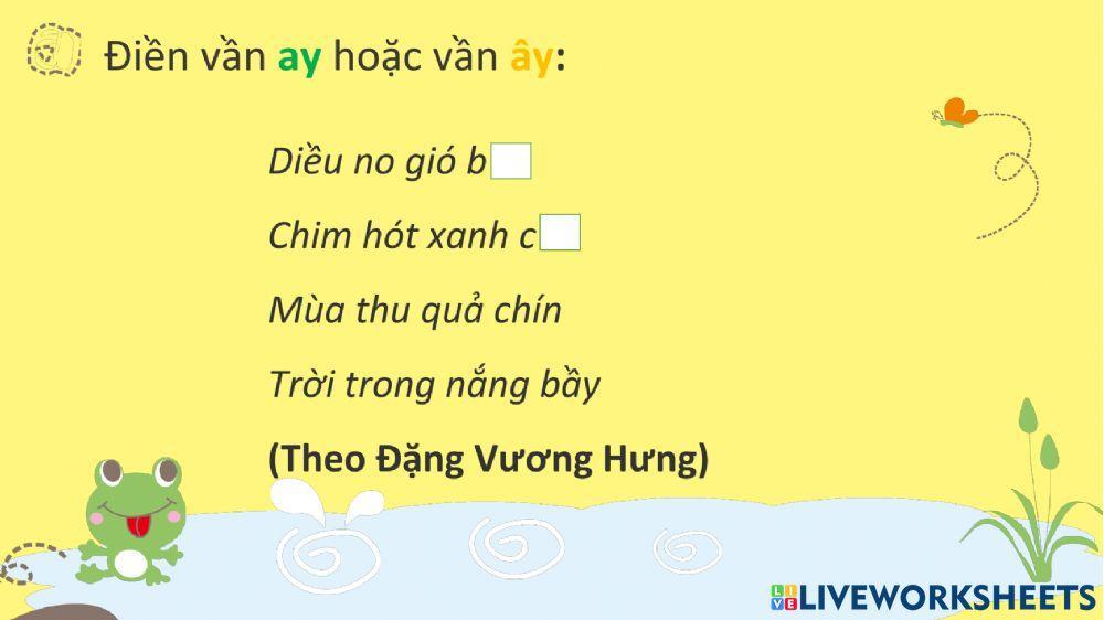 Bài tập chính tả