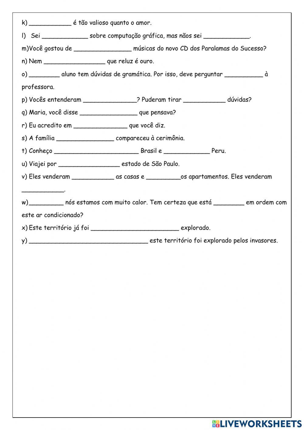 Pronomes indefinidos