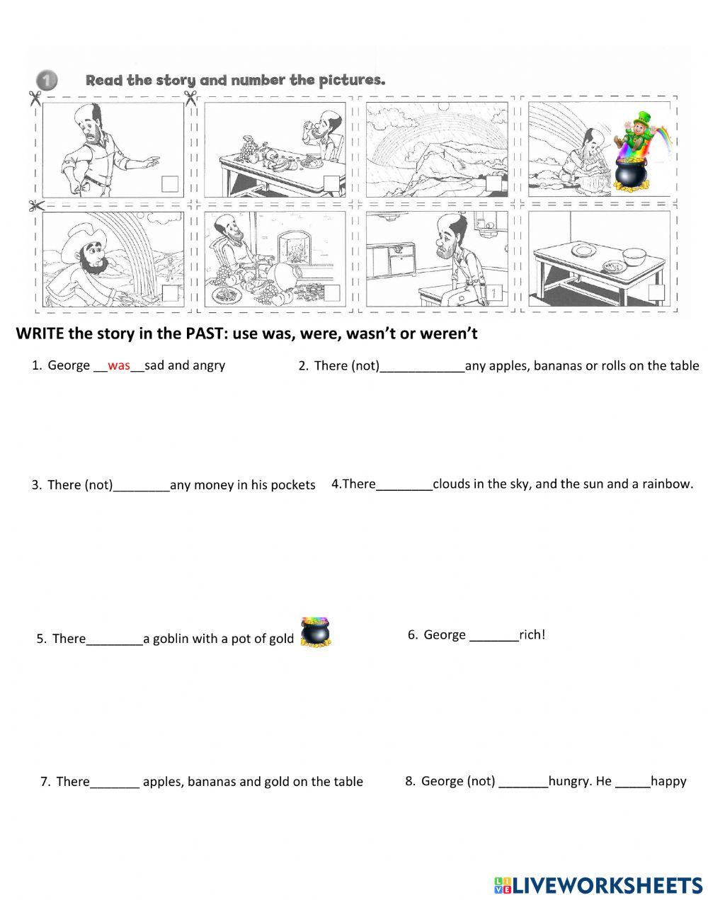 Story -past tense were was