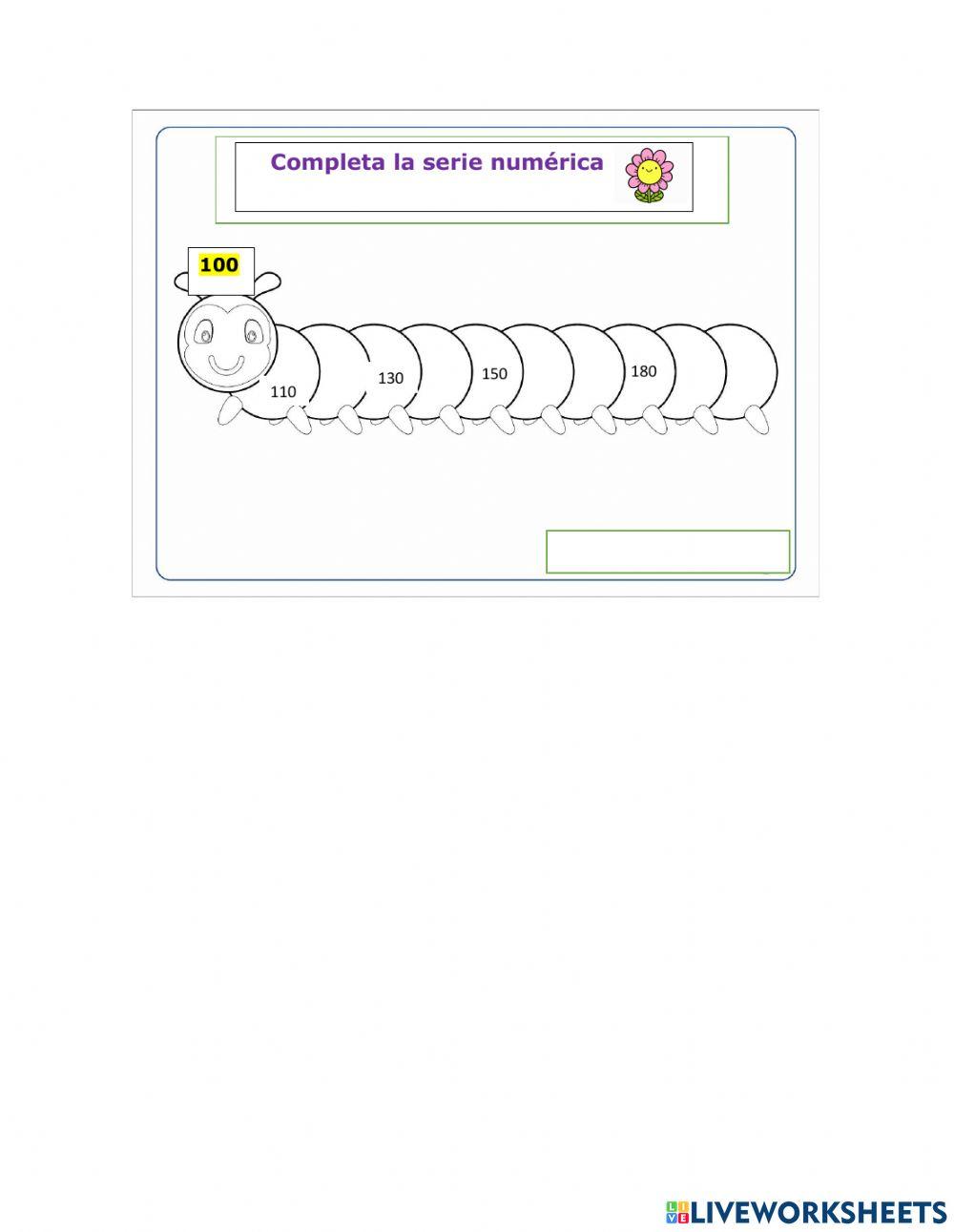 Contamos del 100 a 200