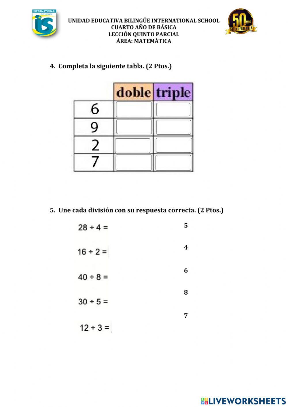 Lección quinto parcial
