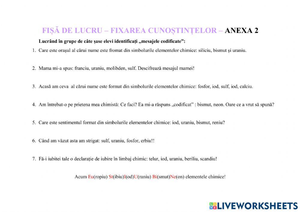 Descifrare simboluri chimice