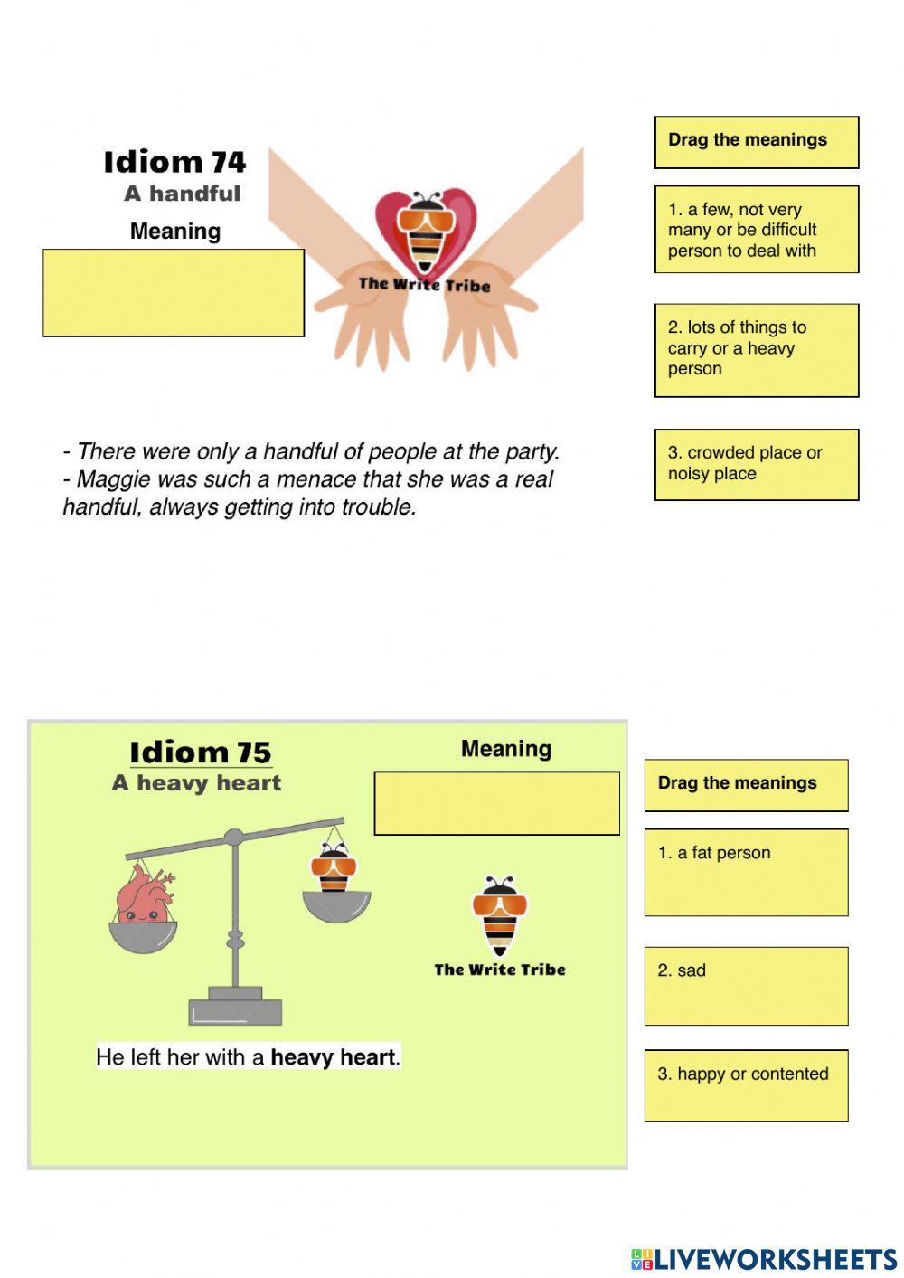 Idioms workbook part f