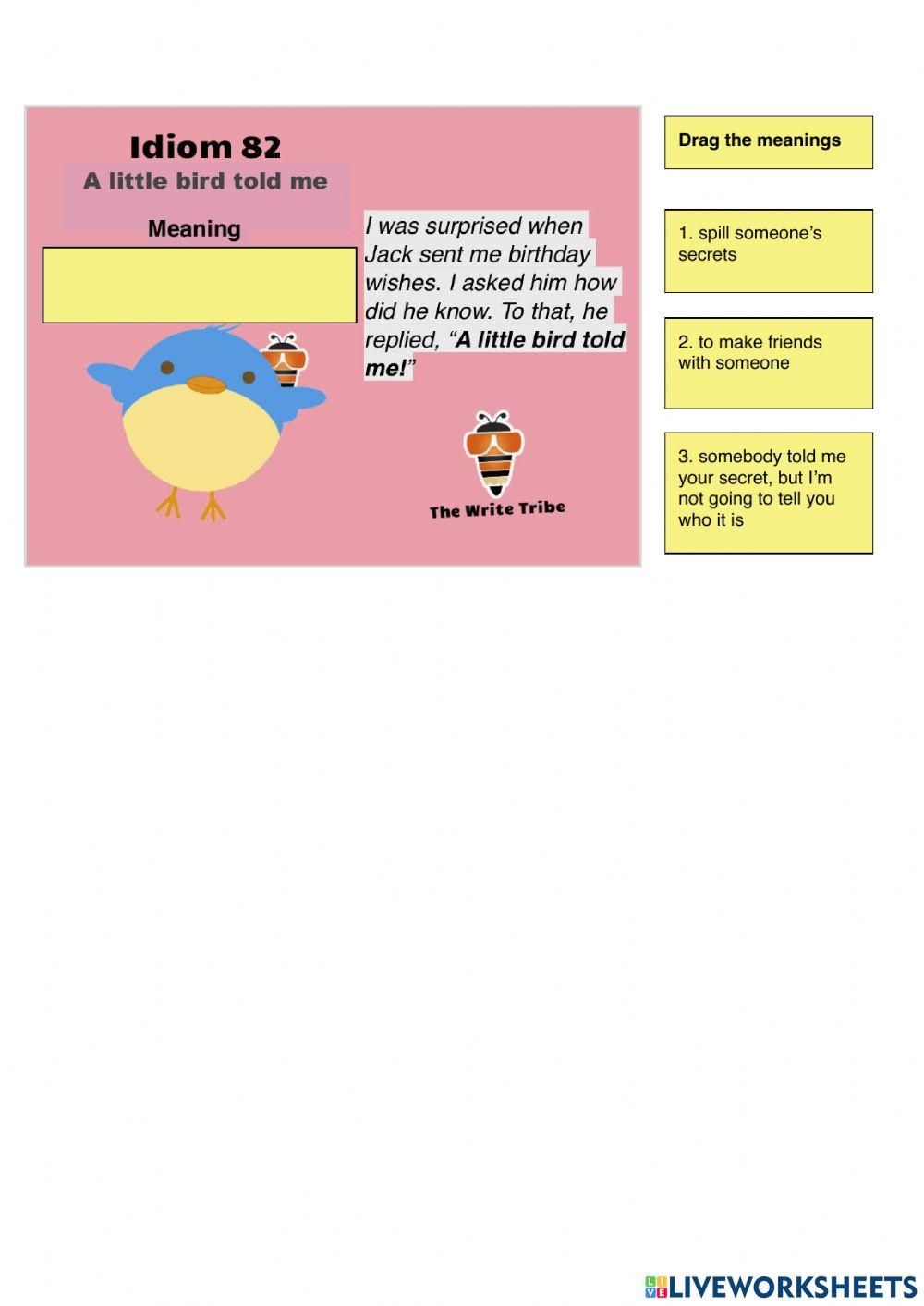 Idioms workbook part f