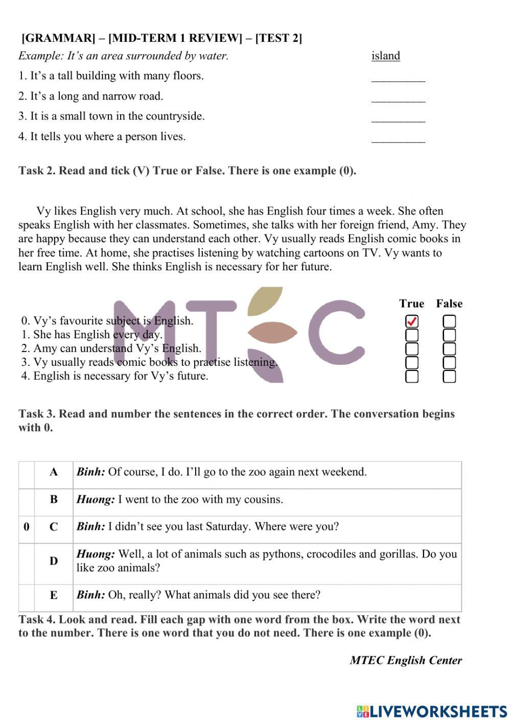 English 5 - mid-tern 1 - revision 2